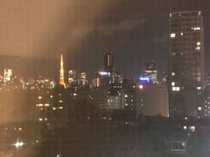 夜景の東京タワー